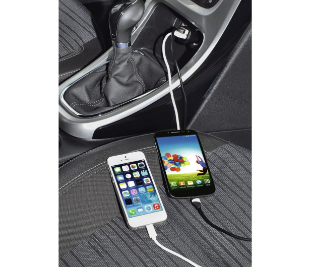 Hama ŁADOWARKA SAMOCHODOWA USB (2xUSB) 12V 2,4A # - 1436591 - zdjęcie 3